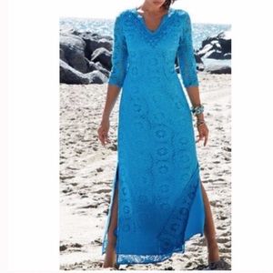 Lilly Pulitzer Sharrie Caftan Ariel Blue Maxi